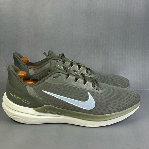 Nike Air Winflo 9 'Sequoia Cargo Khaki' sneaker shoes mens size  14 - Picture 1 of 8